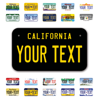 Personalize Motorcycle License Plates from All 50 USA States - 7"x4" - Ideal for Motorcycles, Mopeds, Wheelchairs, ATVs, Snowmobiles and more