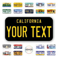 Personalize License Plates Vinyl Stickers From All 50 USA States - 6"x3" - Ideal for Toy Cars - Electric Kids Cars and more