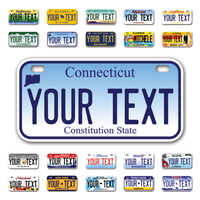 Personalize Bicycle License Plates from All 50 USA States - 6"x3" - Ideal for Bicycles, Tricycles, Wheelchairs, Toy Cars, Kids Cars and more