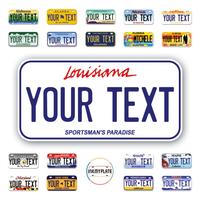 Personalize License Plates Vinyl Stickers From All 50 USA States - 6"x3" - Ideal for Toy Cars - Electric Kids Cars and more