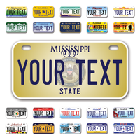 Personalize Bicycle License Plates from All 50 USA States - 6"x3" - Ideal for Bicycles, Tricycles, Wheelchairs, Toy Cars, Kids Cars and more