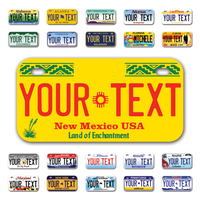 Personalize Bicycle License Plates from All 50 USA States - 6"x3" - Ideal for Bicycles, Tricycles, Wheelchairs, Toy Cars, Kids Cars and more