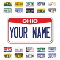 Personalize Motorcycle License Plates from All 50 USA States - 7"x4" - Ideal for Motorcycles, Mopeds, Wheelchairs, ATVs, Snowmobiles and more