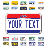 Personalize Motorcycle License Plates from All 50 USA States - 7"x4" - Ideal for Motorcycles, Mopeds, Wheelchairs, ATVs, Snowmobiles and more