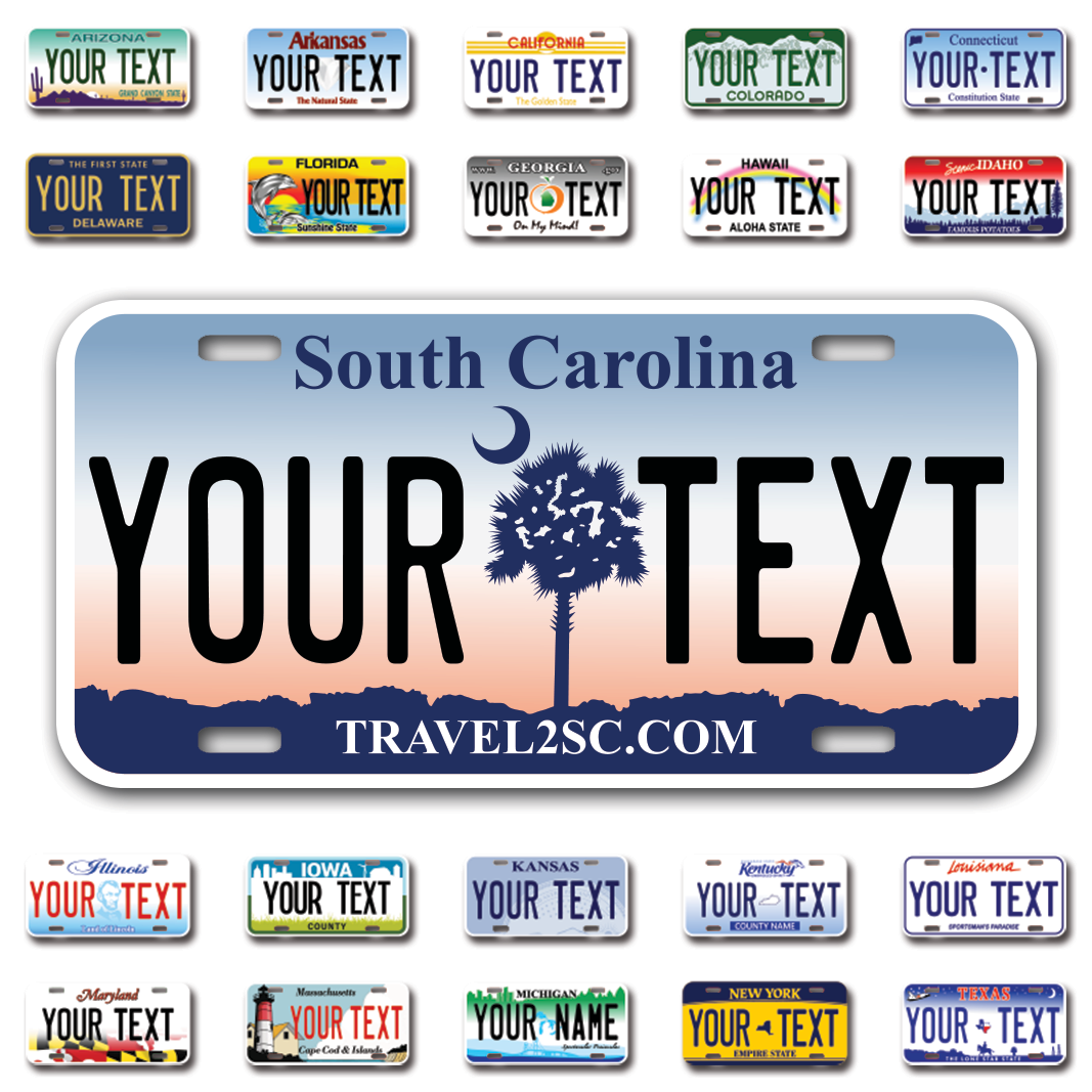Personalize Car License Plates From All 50 USA States - 12"x6" - Ideal for Cars, Trucks and more