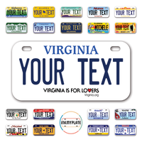 Personalize Bicycle License Plates from All 50 USA States - 6"x3" - Ideal for Bicycles, Tricycles, Wheelchairs, Toy Cars, Kids Cars and more