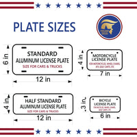 USA Bald Eagle Flag License Plate - Free Shipping, 4 sizes. Custom plate. - InkMyPlate