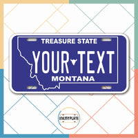 Inkmyplate - Personalized MONTANA BLUE License Plate for Cars, Trucks, Motorcycles, Bicycles and Vinyl Stickers - InkMyPlate