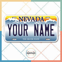 Inkmyplate - Personalized NEVADA License Plate for Cars, Trucks, Motorcycles, Bicycles and Vinyl Stickers - InkMyPlate