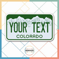 Inkmyplate - Personalized COLORADO License Plate for Cars, Trucks, Motorcycles, Bicycles and Vinyl Stickers - InkMyPlate
