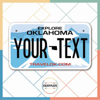 Inkmyplate - Personalized OKLAHOMA License Plate for Cars, Trucks, Motorcycles, Bicycles and Vinyl Stickers - InkMyPlate