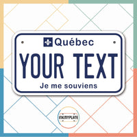 Inkmyplate - Personalized QUEBEC CANADA License Plate for Cars, Trucks, Motorcycles, Bicycles and Vinyl Stickers - InkMyPlate