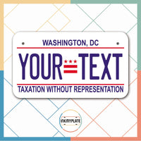 Inkmyplate - Personalized WASHINGTON DC License Plate for Cars, Trucks, Motorcycles, Bicycles and Vinyl Stickers - InkMyPlate