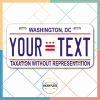 Inkmyplate - Personalized WASHINGTON DC License Plate for Cars, Trucks, Motorcycles, Bicycles and Vinyl Stickers - InkMyPlate