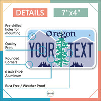 Inkmyplate - Personalized OREGON License Plate for Cars, Trucks, Motorcycles, Bicycles and Vinyl Stickers - InkMyPlate