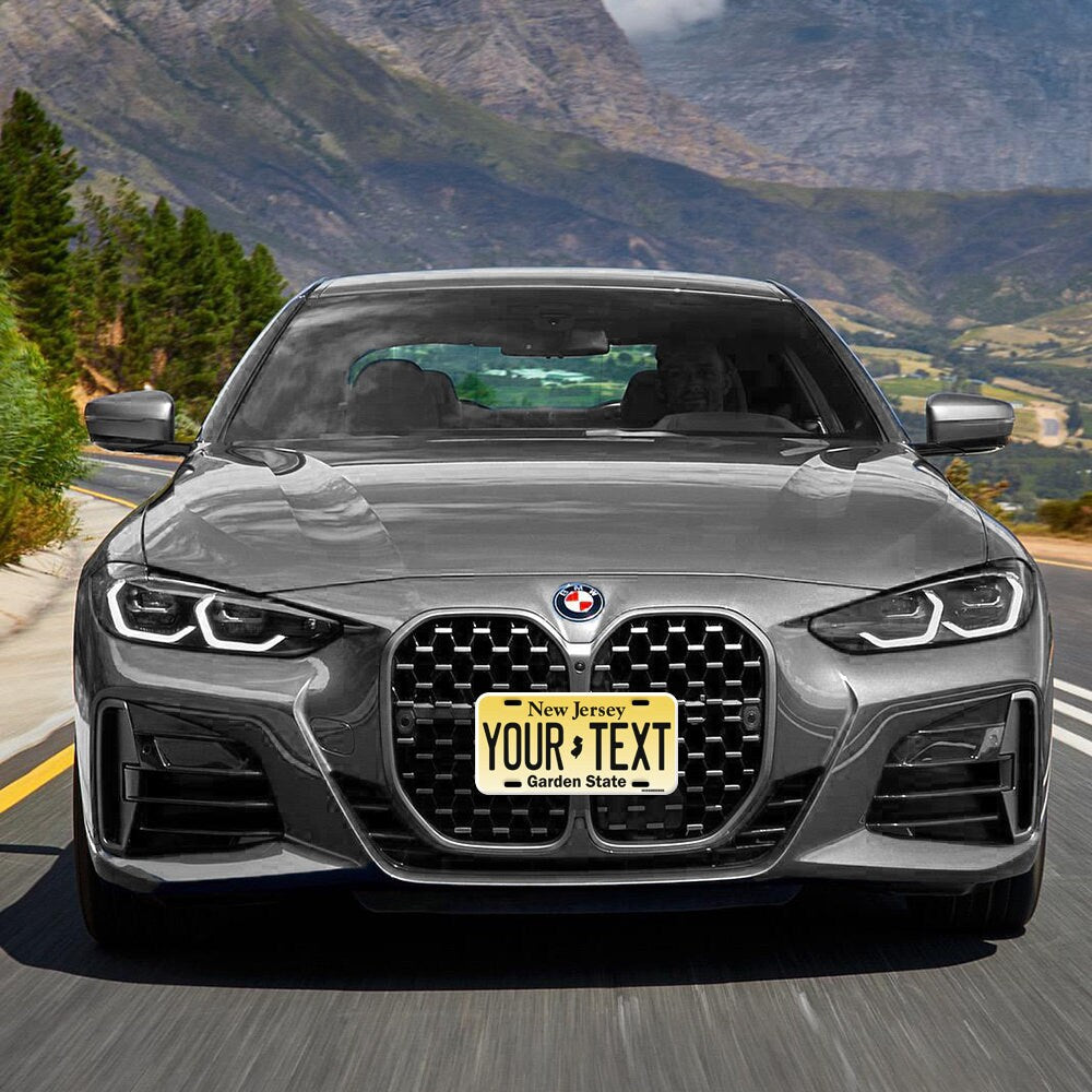 thumbnail image 2 of Custom BLVD New Jersey License Plate – Personalized Text, Front Mount, Gloss White 2 of 4