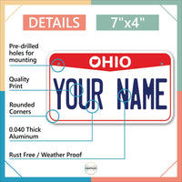 Inkmyplate - Personalized OHIO License Plate for Cars, Trucks, Motorcycles, Bicycles and Vinyl Stickers - InkMyPlate