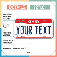 Inkmyplate - Personalized OHIO License Plate for Cars, Trucks, Motorcycles, Bicycles and Vinyl Stickers - InkMyPlate