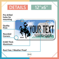 Inkmyplate - Personalized WYOMING License Plate for Cars, Trucks, Motorcycles, Bicycles and Vinyl Stickers - InkMyPlate