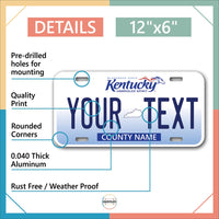 Inkmyplate - Personalized KENTUCKY License Plate for Cars, Trucks, Motorcycles, Bicycles and Vinyl Stickers - InkMyPlate
