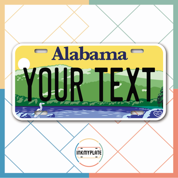 Inkmyplate - Personalized ALABAMA License Plate for Cars, Trucks, Motorcycles, Bicycles - InkMyPlate