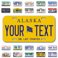 Personalize Car License Plates From All 50 USA States - 12"x6" - Ideal for Cars, Trucks and more