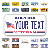 Personalize License Plates Vinyl Stickers From All 50 USA States - 6"x3" - Ideal for Toy Cars - Electric Kids Cars and more