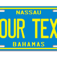 Personalized Bahamas License Plate for Cars, Trucks, Motorcycles, Bicycles and Vinyl Stickers