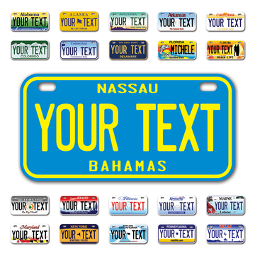 Personalized Bahamas License Plate for Cars, Trucks, Motorcycles, Bicycles and Vinyl Stickers
