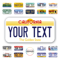 Personalize License Plates Vinyl Stickers From All 50 USA States - 6"x3" - Ideal for Toy Cars - Electric Kids Cars and more