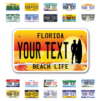 Personalize Motorcycle License Plates from All 50 USA States - 7"x4" - Ideal for Motorcycles, Mopeds, Wheelchairs, ATVs, Snowmobiles and more