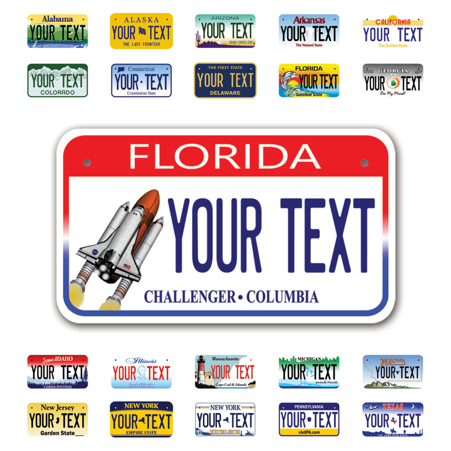 Personalize Motorcycle License Plates from All 50 USA States - 7"x4" - Ideal for Motorcycles, Mopeds, Wheelchairs, ATVs, Snowmobiles and more