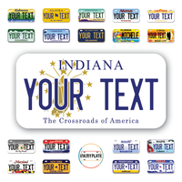 Personalize License Plates Vinyl Stickers From All 50 USA States - 6"x3" - Ideal for Toy Cars - Electric Kids Cars and more