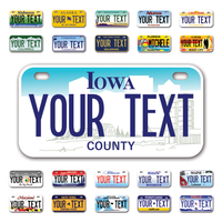 Personalize Bicycle License Plates from All 50 USA States - 6"x3" - Ideal for Bicycles, Tricycles, Wheelchairs, Toy Cars, Kids Cars and more