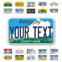 Personalize Motorcycle License Plates from All 50 USA States - 7"x4" - Ideal for Motorcycles, Mopeds, Wheelchairs, ATVs, Snowmobiles and more