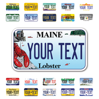 Personalize Motorcycle License Plates from All 50 USA States - 7"x4" - Ideal for Motorcycles, Mopeds, Wheelchairs, ATVs, Snowmobiles and more