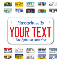 Personalize Motorcycle License Plates from All 50 USA States - 7"x4" - Ideal for Motorcycles, Mopeds, Wheelchairs, ATVs, Snowmobiles and more