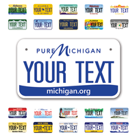 Personalize Motorcycle License Plates from All 50 USA States - 7"x4" - Ideal for Motorcycles, Mopeds, Wheelchairs, ATVs, Snowmobiles and more