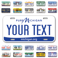 Personalize Car License Plates From All 50 USA States - 12"x6" - Ideal for Cars, Trucks and more