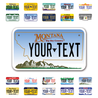 Personalize Motorcycle License Plates from All 50 USA States - 7"x4" - Ideal for Motorcycles, Mopeds, Wheelchairs, ATVs, Snowmobiles and more