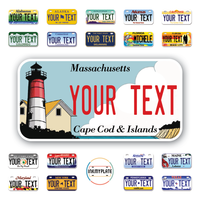 Personalize License Plates Vinyl Stickers From All 50 USA States - 6"x3" - Ideal for Toy Cars - Electric Kids Cars and more