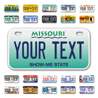 Personalize Bicycle License Plates from All 50 USA States - 6"x3" - Ideal for Bicycles, Tricycles, Wheelchairs, Toy Cars, Kids Cars and more