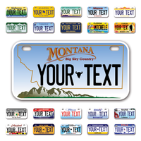 Personalize Bicycle License Plates from All 50 USA States - 6"x3" - Ideal for Bicycles, Tricycles, Wheelchairs, Toy Cars, Kids Cars and more