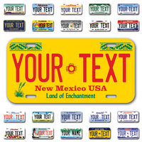 Personalize Car License Plates From All 50 USA States - 12"x6" - Ideal for Cars, Trucks and more