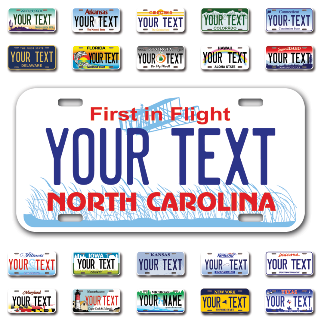 Personalize Car License Plates From All 50 USA States - 12"x6" - Ideal for Cars, Trucks and more