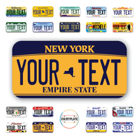 Personalize License Plates Vinyl Stickers From All 50 USA States - 6"x3" - Ideal for Toy Cars - Electric Kids Cars and more