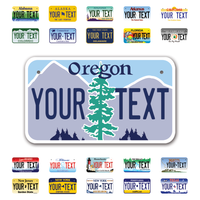 Personalize Motorcycle License Plates from All 50 USA States - 7"x4" - Ideal for Motorcycles, Mopeds, Wheelchairs, ATVs, Snowmobiles and more