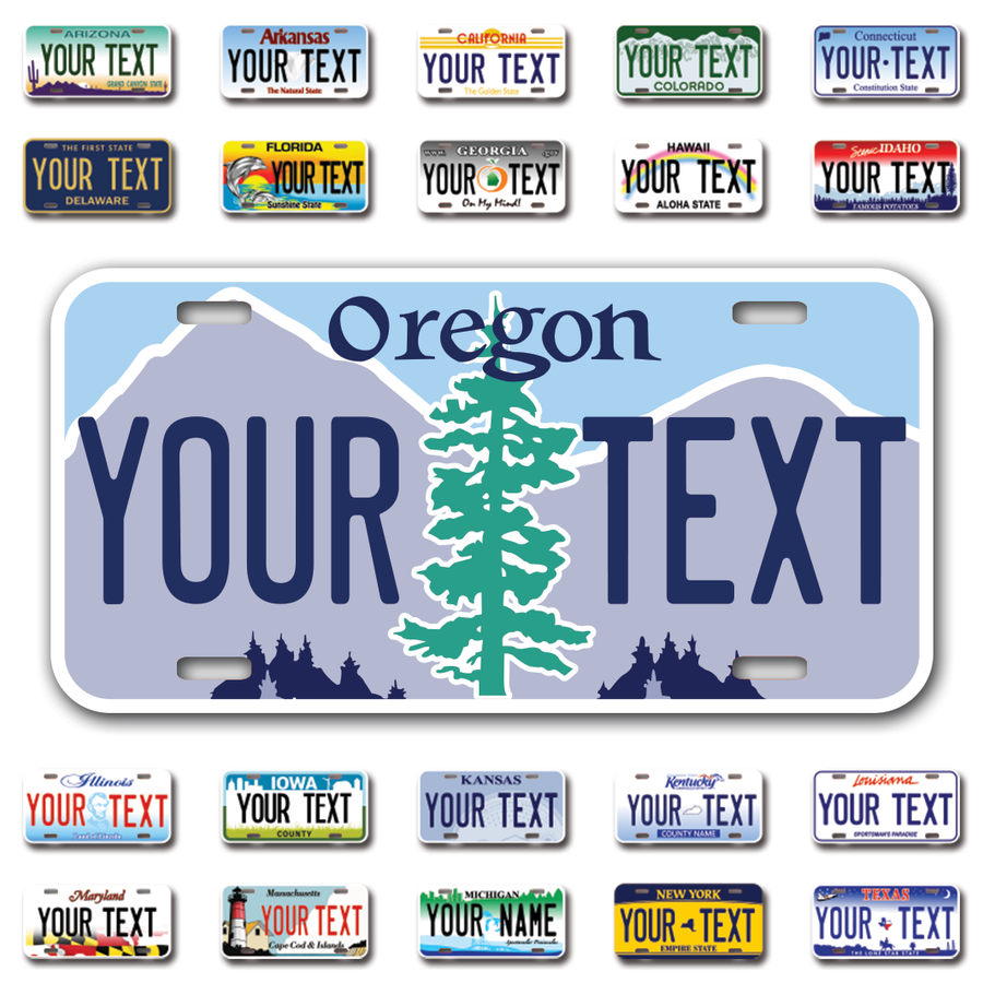 Personalize Car License Plates From All 50 USA States - 12"x6" - Ideal for Cars, Trucks and more