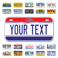 Personalize Bicycle License Plates from All 50 USA States - 6"x3" - Ideal for Bicycles, Tricycles, Wheelchairs, Toy Cars, Kids Cars and more