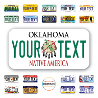 Personalize License Plates Vinyl Stickers From All 50 USA States - 6"x3" - Ideal for Toy Cars - Electric Kids Cars and more